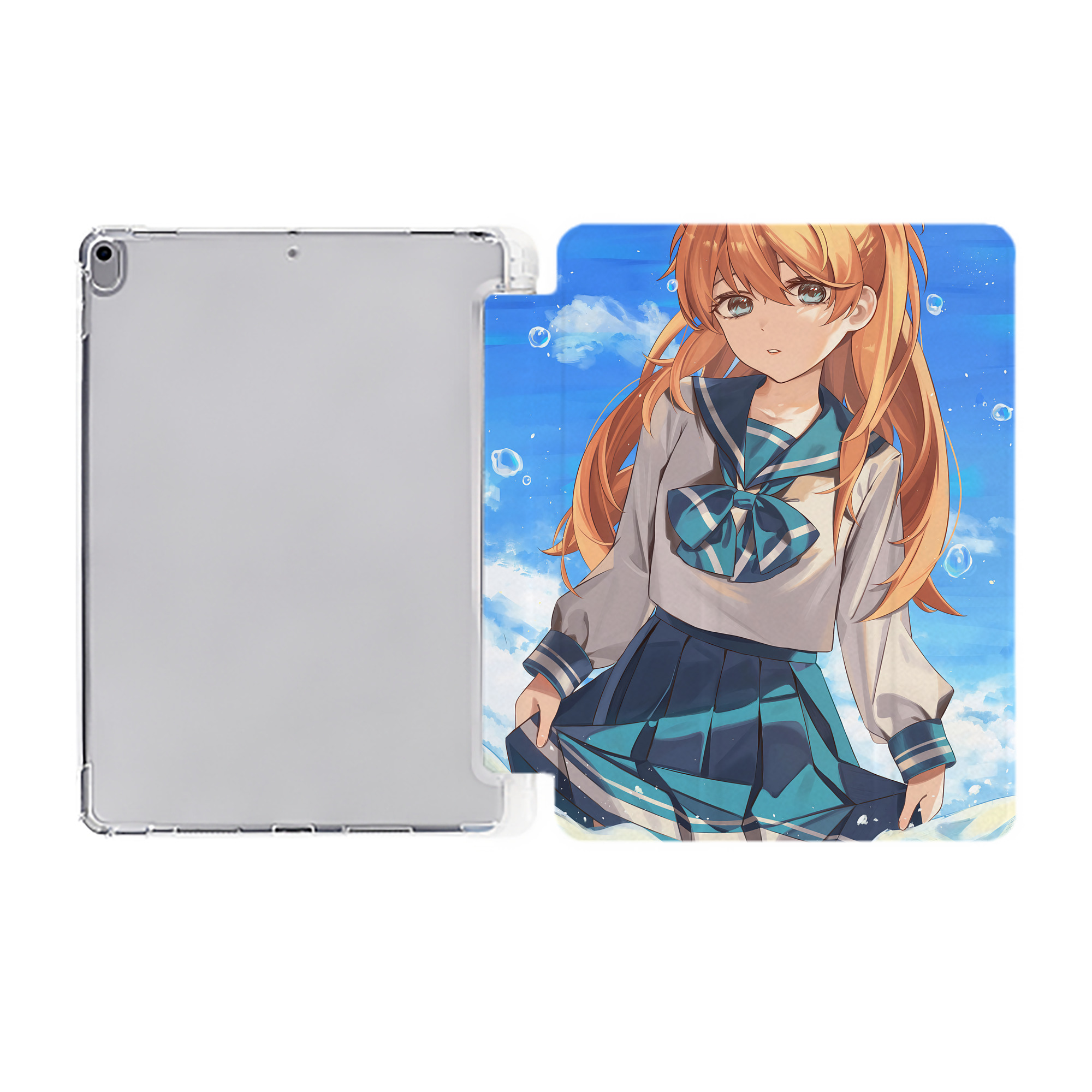 （画像用） EVA 新世紀エヴァンゲリオン IPad ケース ペン収納付き 三つ折りスタンド PUレザー×シリコン 対応機種9.5/10.5/10.9インチ